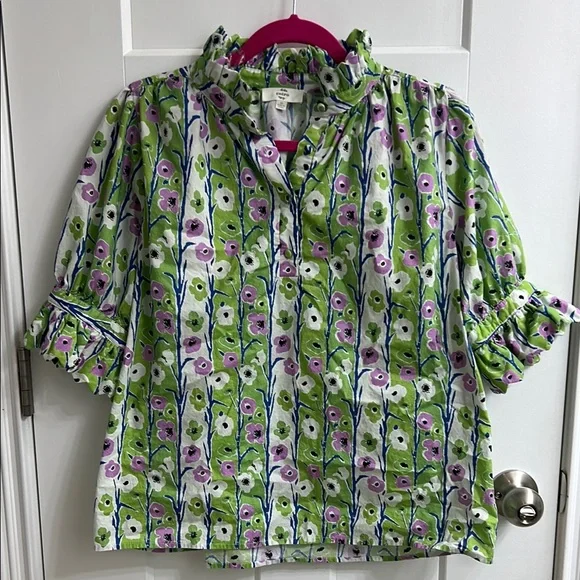 Floral Green Shirt - Picture 1 of 5